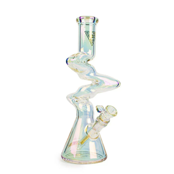Red Eye 12" Triple Zong Metallilc Rainbow Beaker Bong