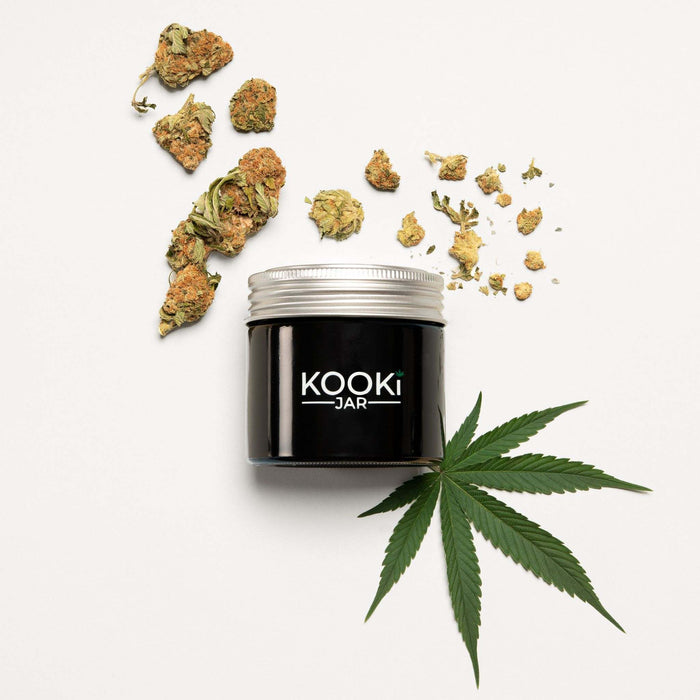 The Compact | Small Glass Stash Jar with 5x Magnifying Lid | Jupiter Grass