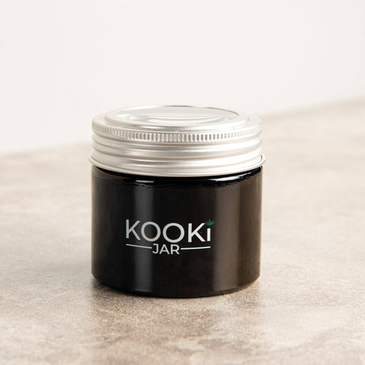 The Compact | Small Glass Stash Jar with 5x Magnifying Lid | Jupiter Grass
