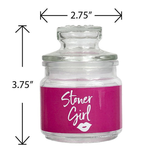 ASHTRAY AND STASH JAR SET - PINK STONER GIRL DESIGN | Jupiter Grass