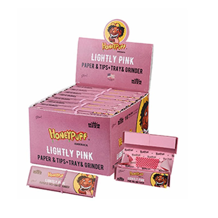Honey Puff | Rolling Kit – Lightly Pink King Size Kit (16 Packs/Display)  [P1183-04] | Jupiter Grass