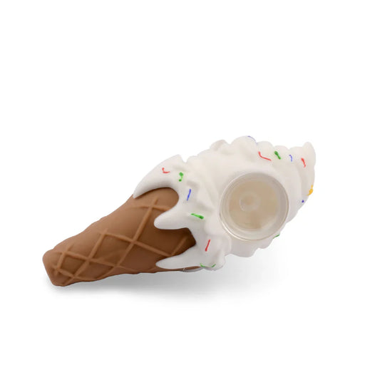 LIT® Silicone | 5" Ice Cream Cone Hand Pipe  (TS125W) | Jupiter Grass