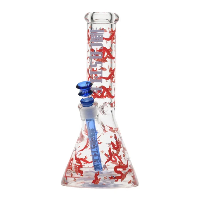 12" Lucky Dragon Beaker Bong 9mm Thick Glass