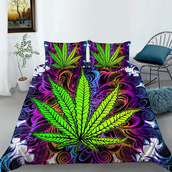 Mr Johnny Green | Digital Printed 3Pcs Queen Size Duvet Cover | Jupiter Grass