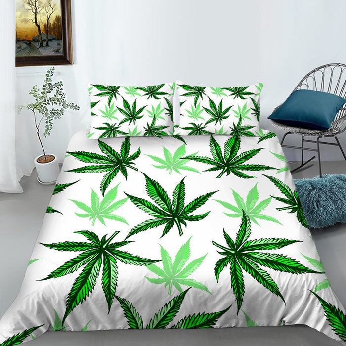Mr Johnny Green | Digital Printed 3Pcs Queen Size Duvet Cover | Jupiter Grass