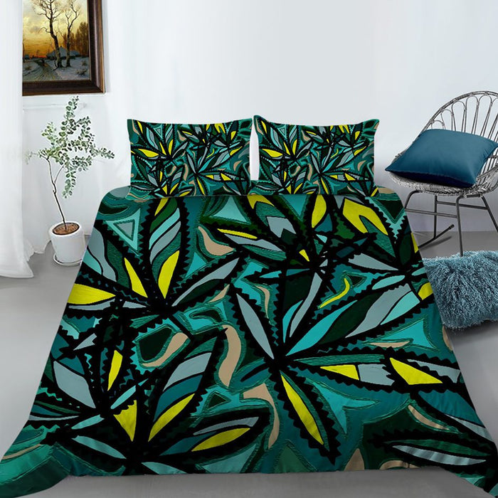 Mr Johnny Green | Digital Printed 3Pcs Queen Size Duvet Cover | Jupiter Grass