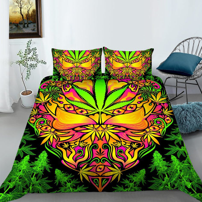 Mr Johnny Green | Digital Printed 3Pcs Queen Size Duvet Cover | Jupiter Grass