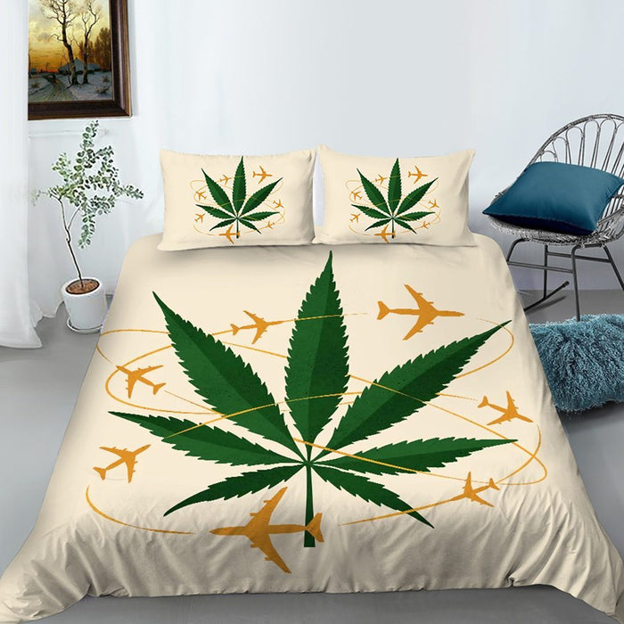 Mr Johnny Green | Digital Printed 3Pcs Queen Size Duvet Cover | Jupiter Grass