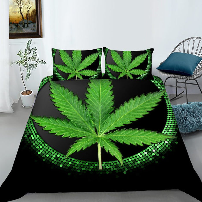 Mr Johnny Green | Digital Printed 3Pcs Queen Size Duvet Cover | Jupiter Grass
