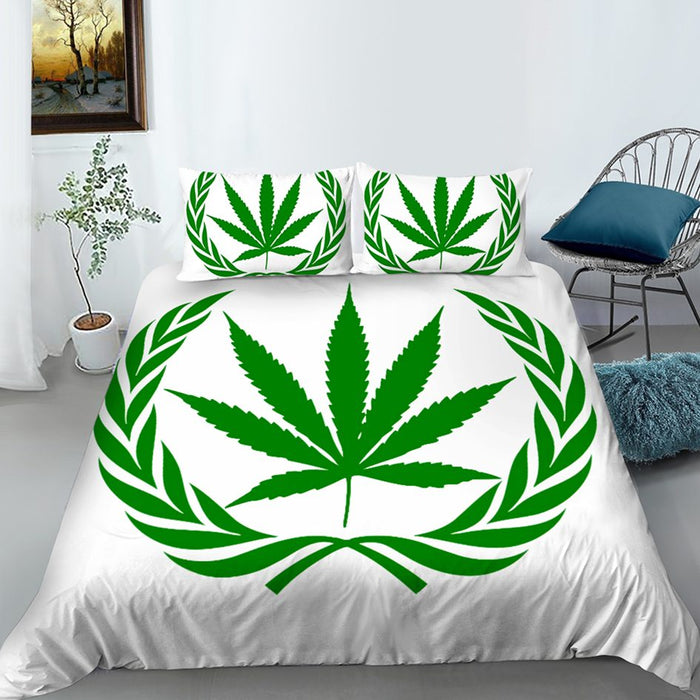 Mr Johnny Green | Digital Printed 3Pcs Queen Size Duvet Cover | Jupiter Grass