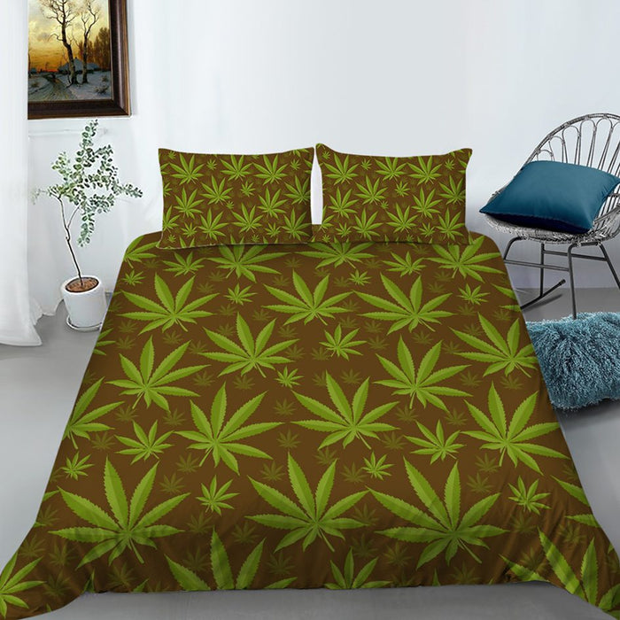 Mr Johnny Green | Digital Printed 3Pcs Queen Size Duvet Cover | Jupiter Grass