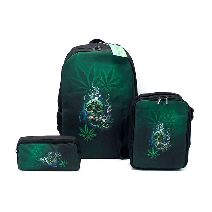 Mr Johnny Green | 3Pcs School Bag Set | Jupiter Grass