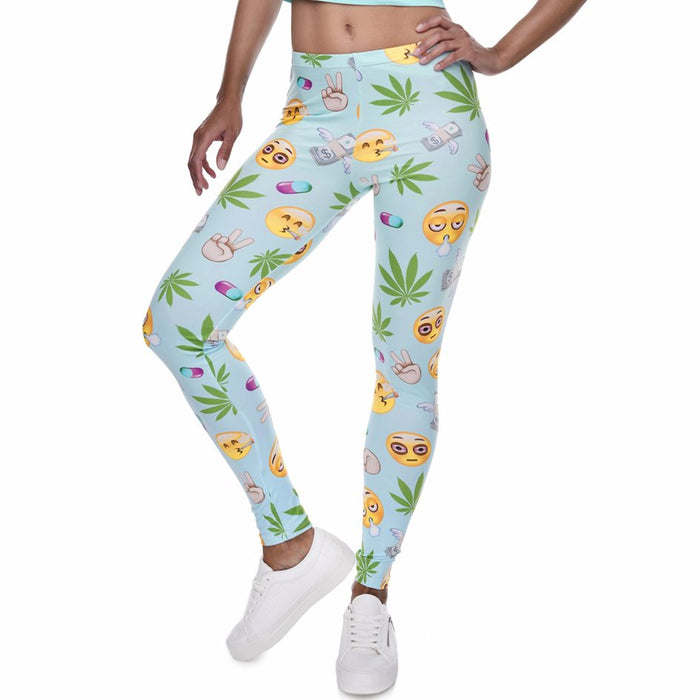 Mr Johnny Green | Digital printed Yoga Ladies Leggings | Jupiter Grass