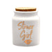 STONER GIRL STASH JAR - WHITE WITH GOLD LETTERS | Jupiter Grass