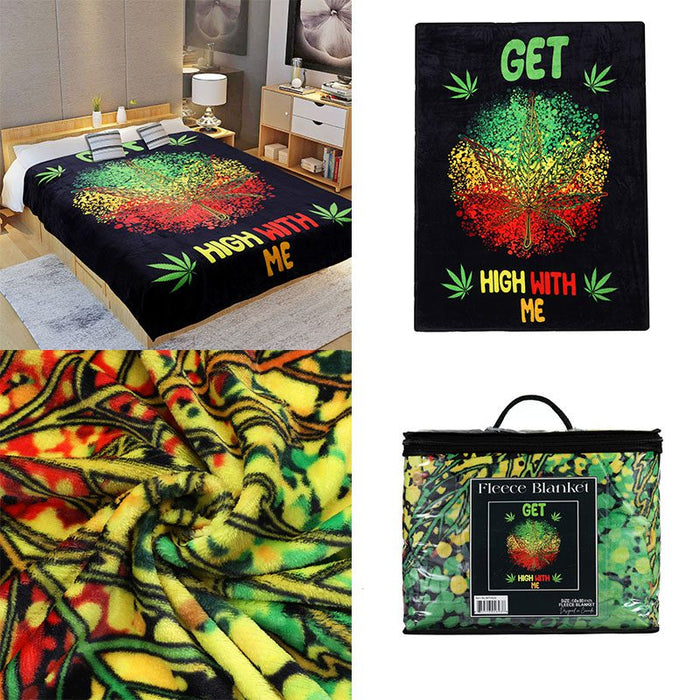 Digital Printed Single layer 1 ply Licensed Fleece Blanket [Combo-A] | Jupiter Grass