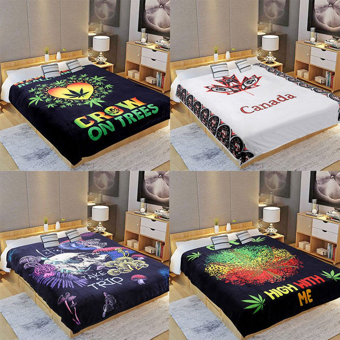 Digital Printed Single layer 1 ply Licensed Fleece Blanket [Combo-A] | Jupiter Grass
