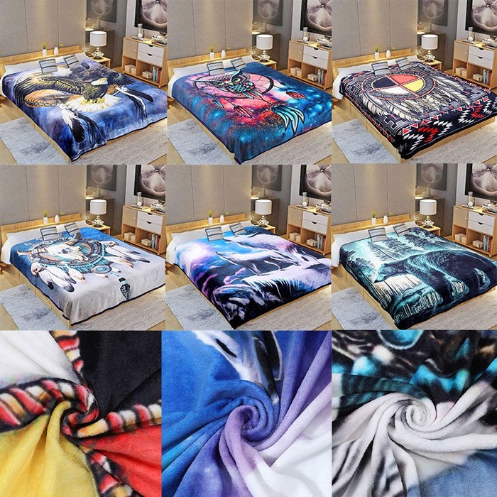 Digital Printed Single layer 1 ply Licensed Fleece Blanket [Combo-B] | Jupiter Grass