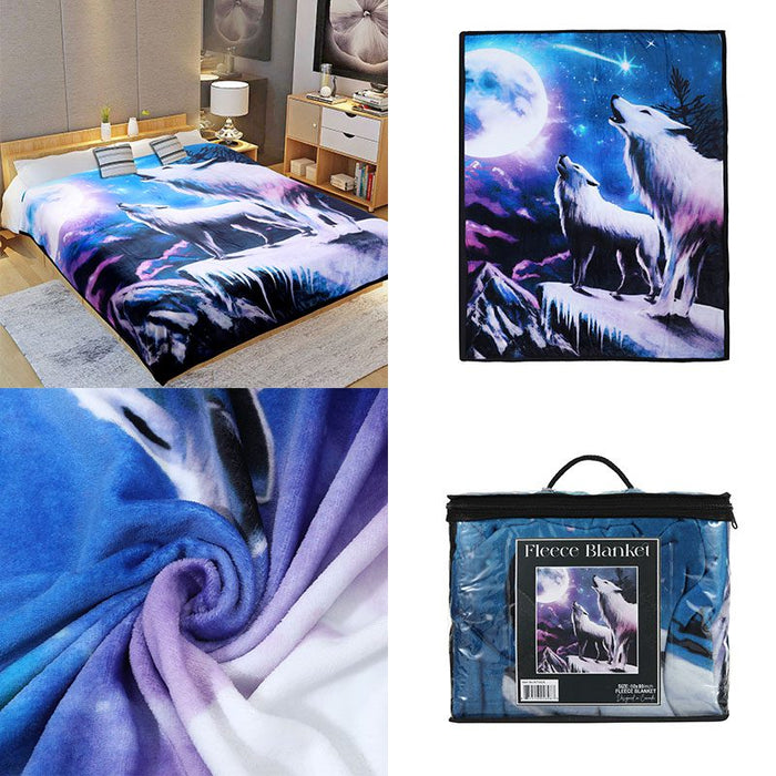 Digital Printed Single layer 1 ply Licensed Fleece Blanket [Combo-B] | Jupiter Grass