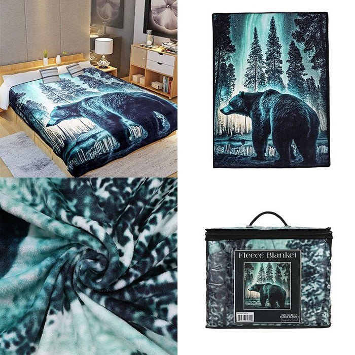 Digital Printed Single layer 1 ply Licensed Fleece Blanket [Combo-B] | Jupiter Grass