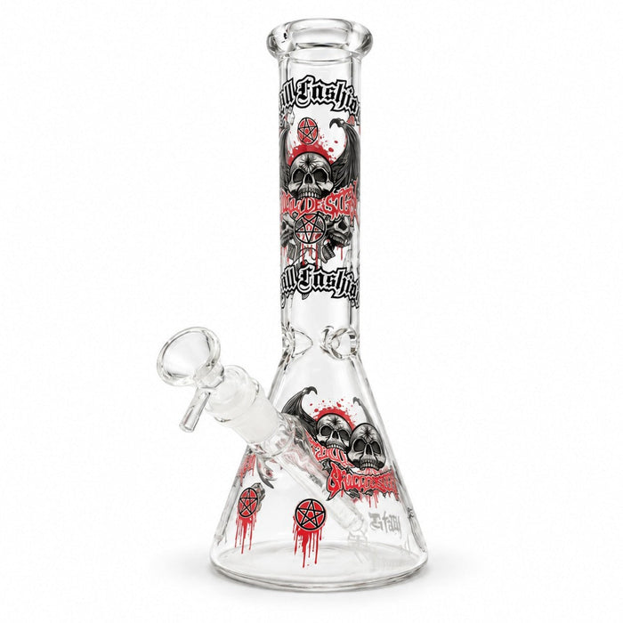 10" Glow-in-the-Dark Skull Graphic Beaker