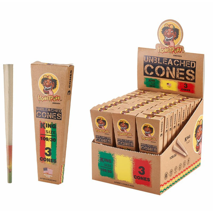 HoneyPuff | Pre-Rolled Unbleached Cones –  30 Packs/Display [P1173-02] | Jupiter Grass