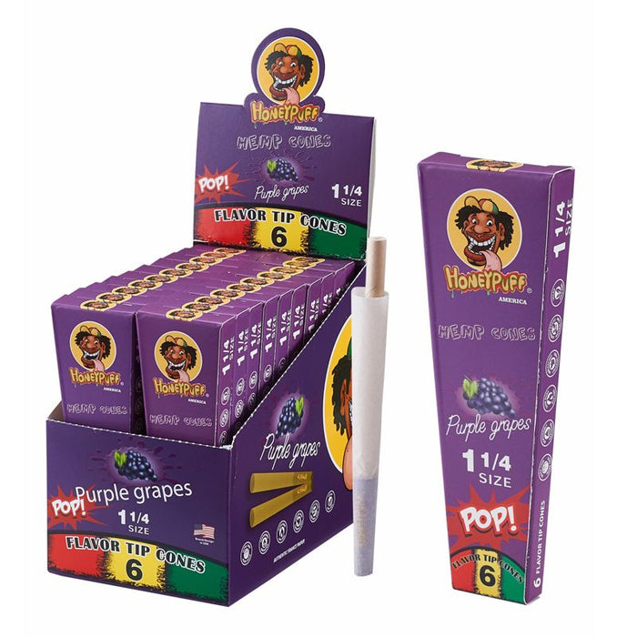HoneyPuff | Pre-Rolled Flavored Cones – 1 1/4 Size (20 Packs/Display) [P1174] | Jupiter Grass