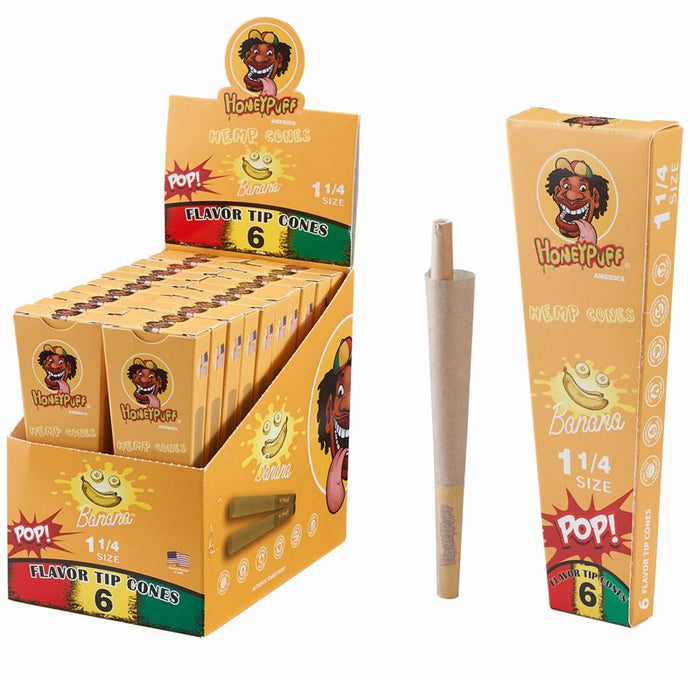 HoneyPuff | Pre-Rolled Flavored Cones – 1 1/4 Size (20 Packs/Display) [P1174] | Jupiter Grass