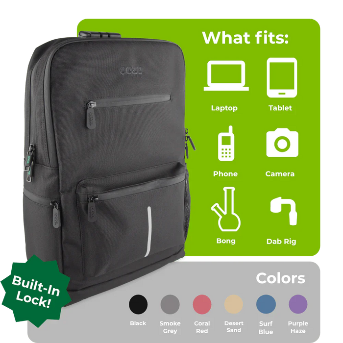 Ooze | Traveler Classic Smell Proof Backpack | Jupiter Grass