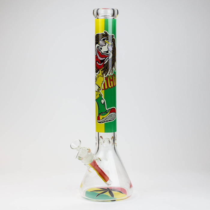 17.5" Rasta Man / 7 mm / classic beaker glass bong | Jupiter Grass