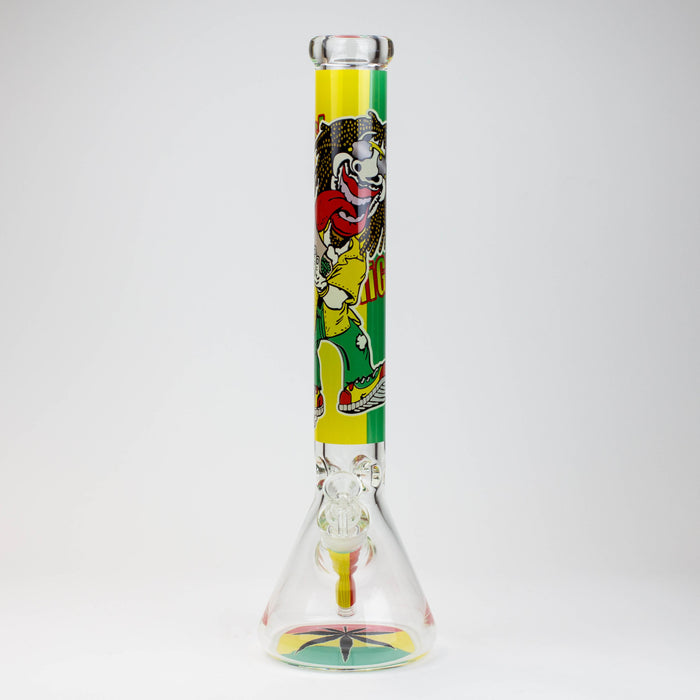 17.5" Rasta Man / 7 mm / classic beaker glass bong | Jupiter Grass