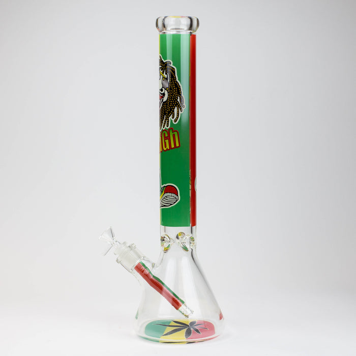 17.5" Rasta Man / 7 mm / classic beaker glass bong | Jupiter Grass