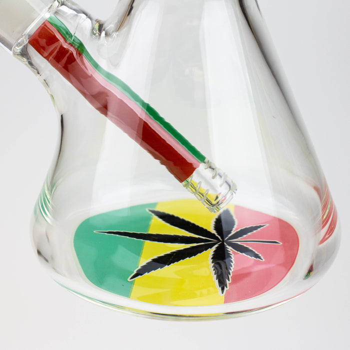 17.5" Rasta Man / 7 mm / classic beaker glass bong | Jupiter Grass