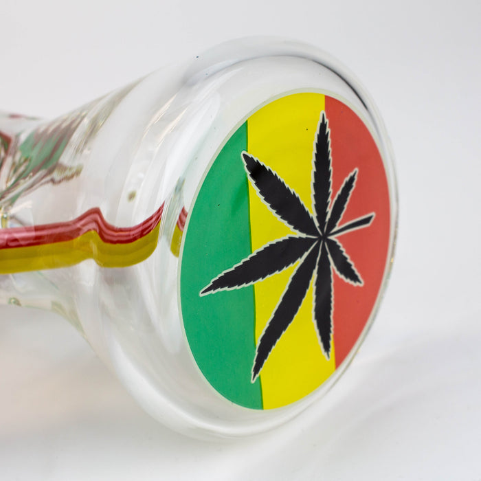 17.5" Rasta Man / 7 mm / classic beaker glass bong | Jupiter Grass