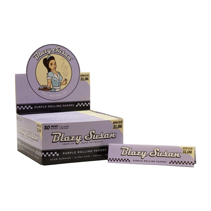 Blazy Susan | King Size Rolling Purple paper box of 50 | Jupiter Grass
