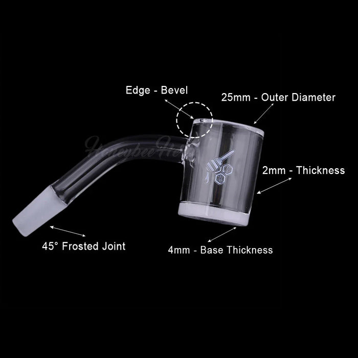 Honeybee Herb - HONEY & MILK BEVEL QUARTZ BANGER - 45° DEGREE | YL | Jupiter Grass