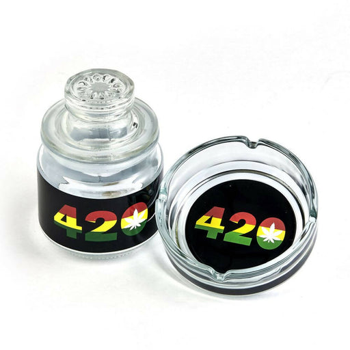 ASHTRAY SET WITH STASH JAR - 420 DESIGN | Jupiter Grass
