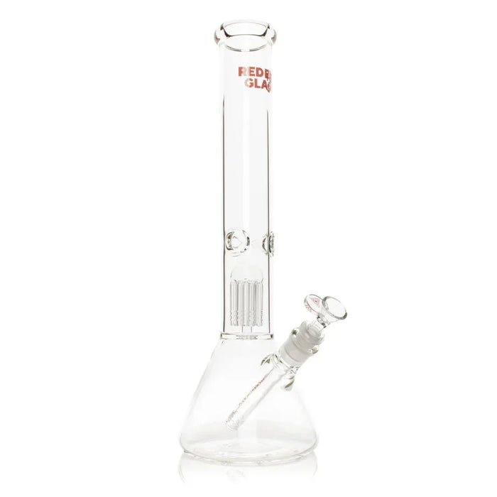 Red Eye Glass 16" Jammer Dual Chamber 8 Arm Tree Perc Beaker Bong