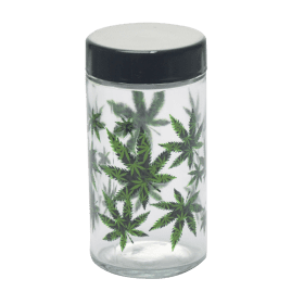 180ml Glass Storage Jar with Sticker Design – Compact & Stylish [SMKZ-145] | Jupiter Grass