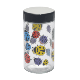 180ml Glass Storage Jar with Sticker Design – Compact & Stylish [SMKZ-145] | Jupiter Grass