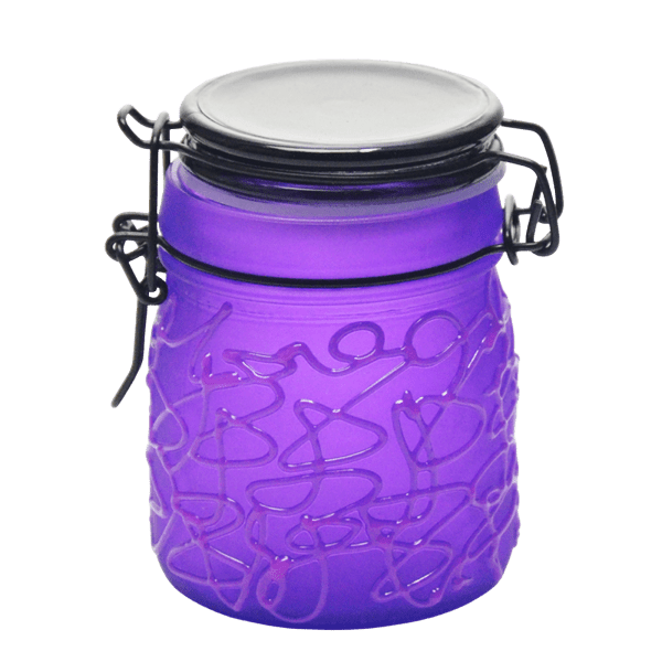Spider Web Design Glass Storage Jar – Purple-Multiple Sizes Available [SMKZ-139] | Jupiter Grass