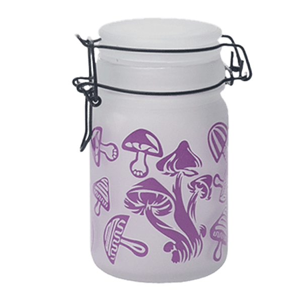 Purple Mushroom Glass Storage Jar-Multiple Sizes Available [SMKZ-142] | Jupiter Grass