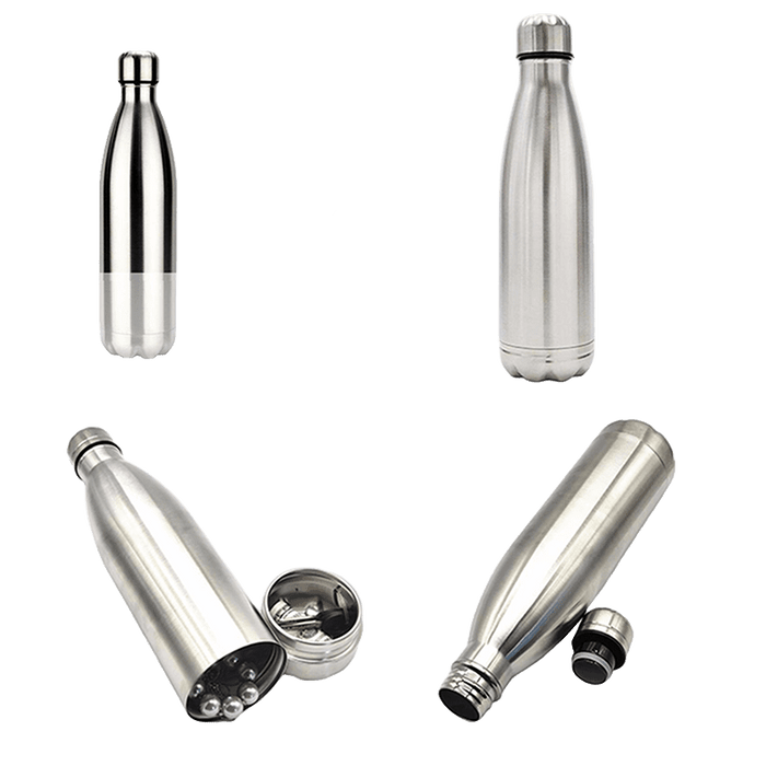 700ml Thermos Bottle with Lid – Dual Function Hidden Compartment (Silver) [SMKZ-147] | Jupiter Grass