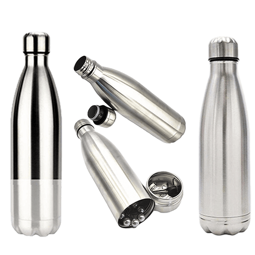 700ml Thermos Bottle with Lid – Dual Function Hidden Compartment (Silver) [SMKZ-147] | Jupiter Grass