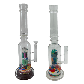 16" Assorted Center Piece Glass Waterpipe 14mm Bowl