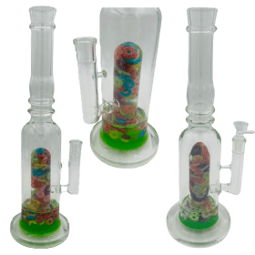 16" Assorted Center Piece Glass Waterpipe 14mm Bowl