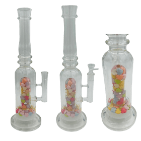 16" Assorted Center Piece Glass Waterpipe 14mm Bowl