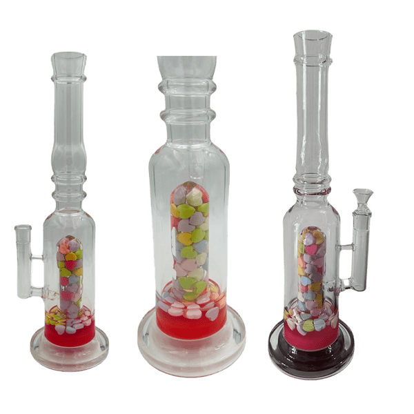 16" Assorted Center Piece Glass Waterpipe 14mm Bowl