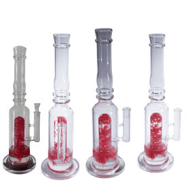 16" Assorted Center Piece Glass Waterpipe 14mm Bowl