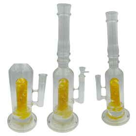 16" Assorted Center Piece Glass Waterpipe 14mm Bowl