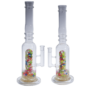 16" Assorted Center Piece Glass Waterpipe 14mm Bowl